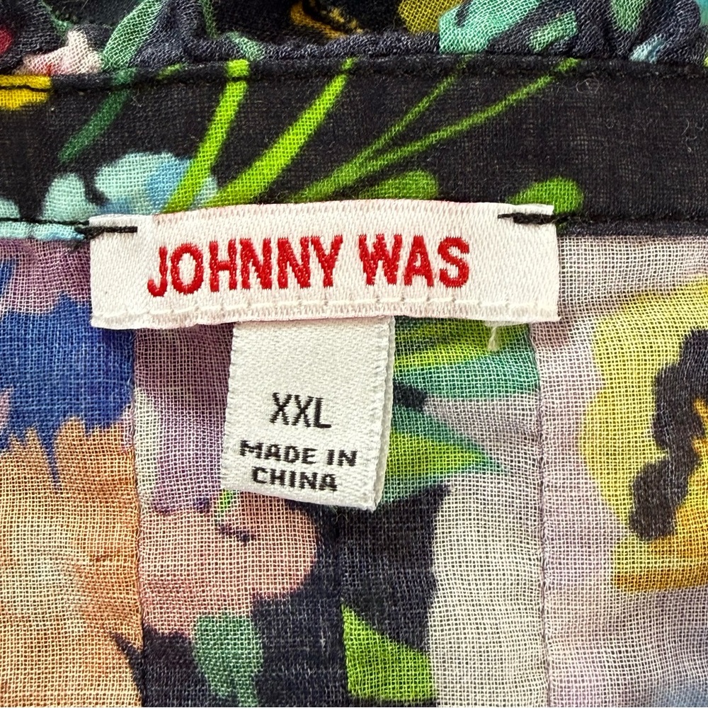 Johnny Was Wild Bloom Ruffle Yoke Blouse XXL - Picture 13 of 15